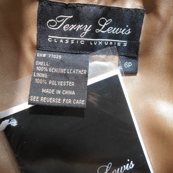 RARE Nwt TERRY LEWIS 100% Leather Suit Skirt  Jacket: M /  Skirt: 6P - Picture 4 of 5